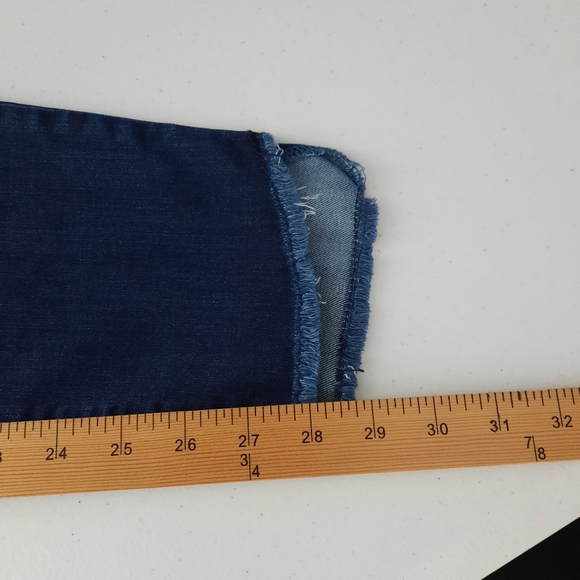 Democracy Ab Technology Dark Wash Raw Hem Ankle Skinny Jeans size 16W - Picture 13 of 14